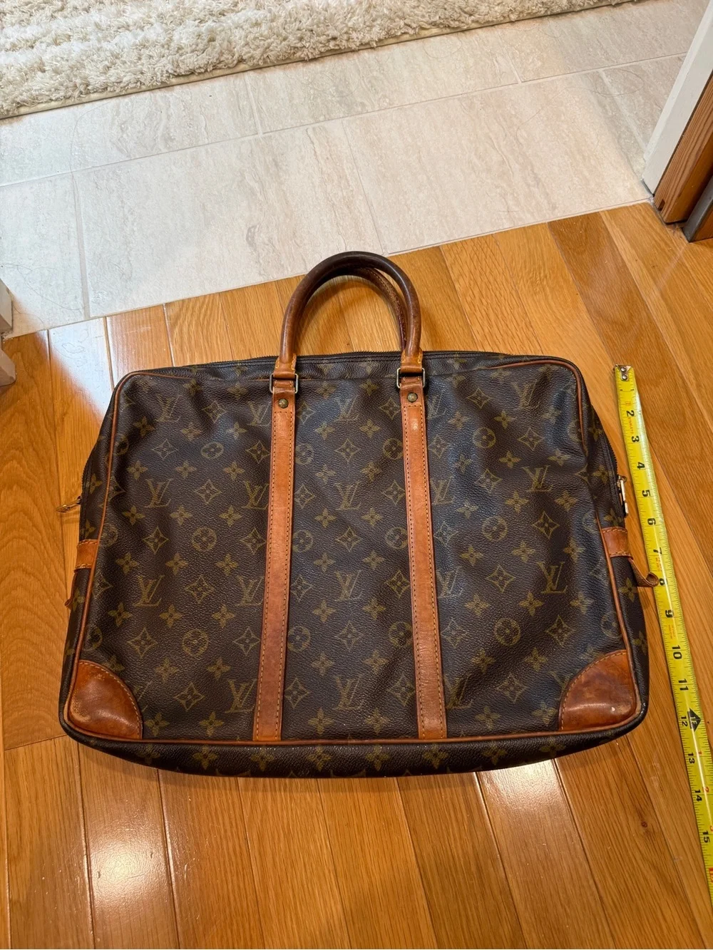 Louis Vuitton Monogram Canvas Laptop Briefcase in Brown and Tan